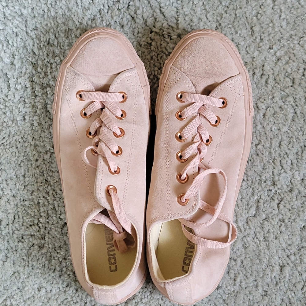 Converse Pink Suede Chuck Taylors